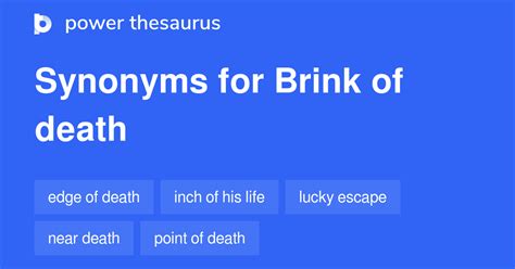 brink urban dictionary|brink of death meaning.